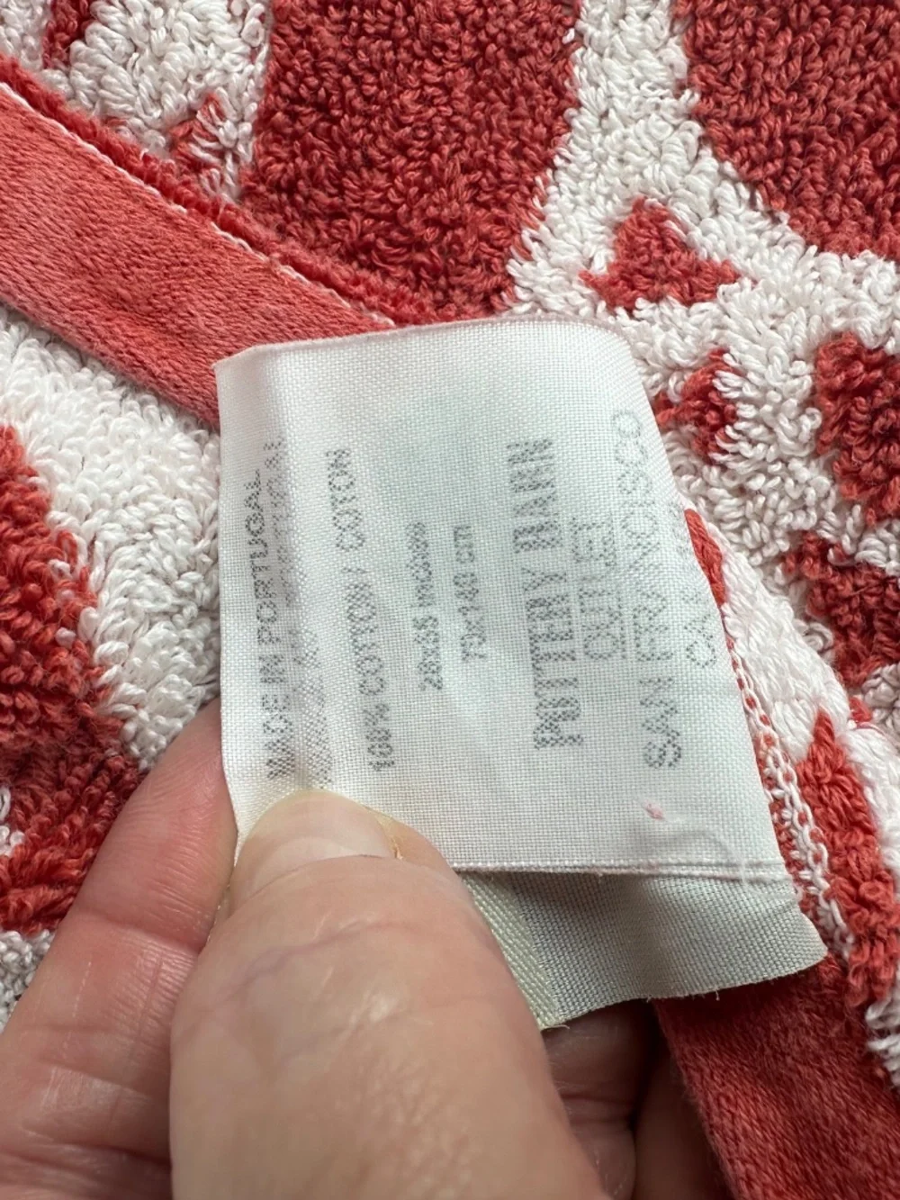 Pottery Barn Red Coral Sea Life Ocean, Cotton, Retired, Bath Set